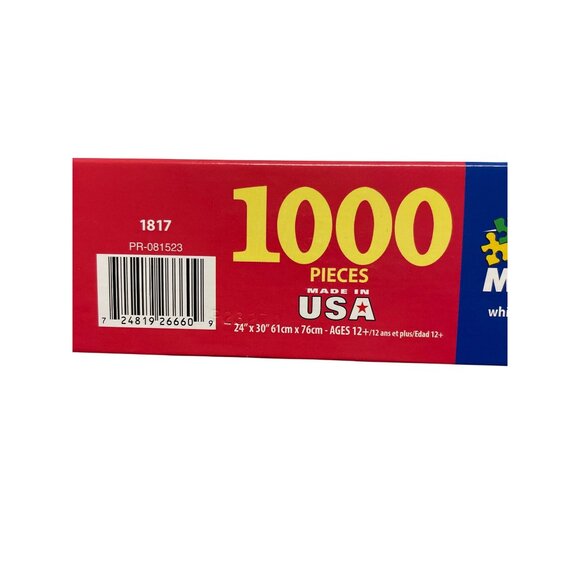 White Mountain Main Street Christmas 1000-Piece Jigsaw Puzzle 24"x30" - Picture 2 of 3